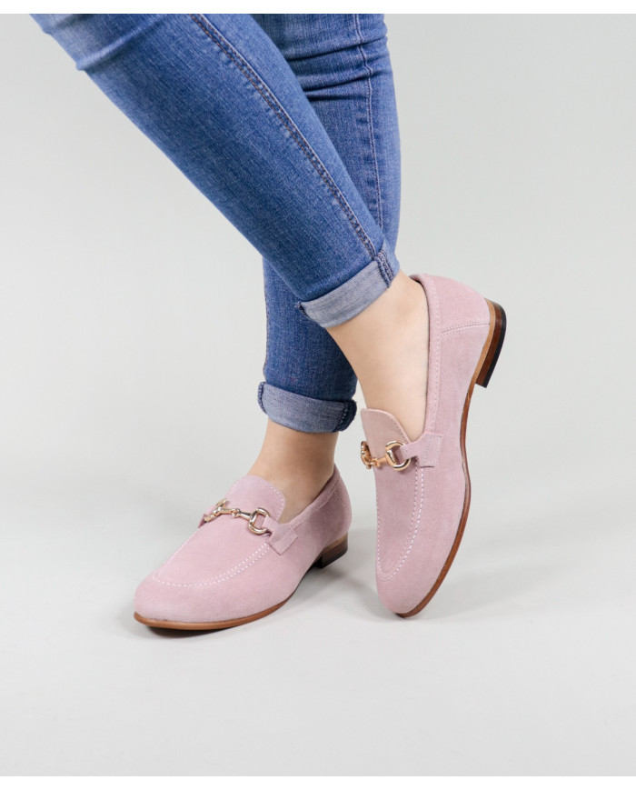 Zapatos Rasos de mujer con aplicación de oro