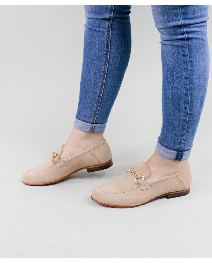 Rasos Taupe Ginova Women Shoes with Golden Application