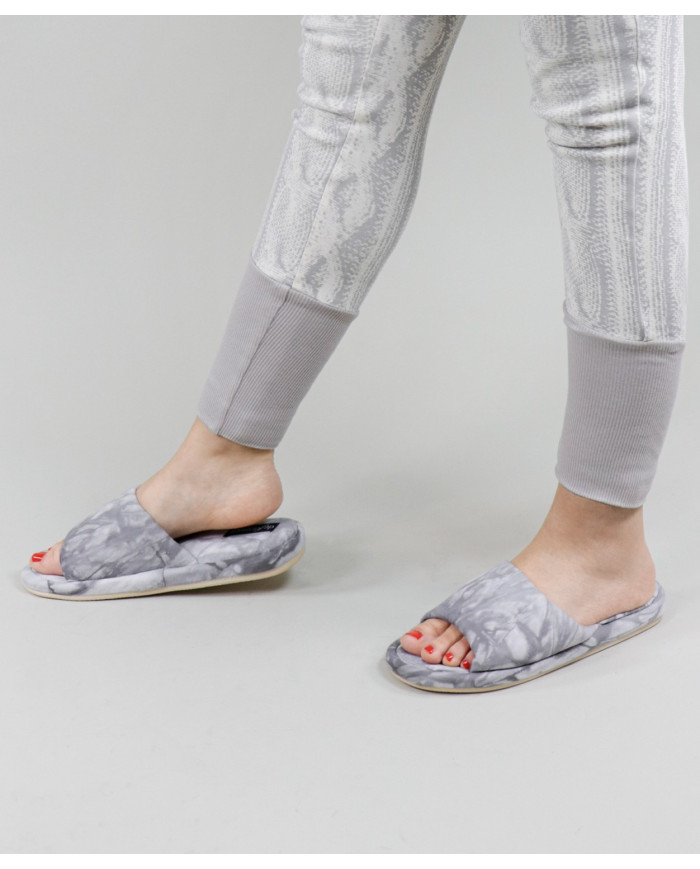 Zapatillas de dormitorio DeFonseca Grey Ladies Abierto al frente