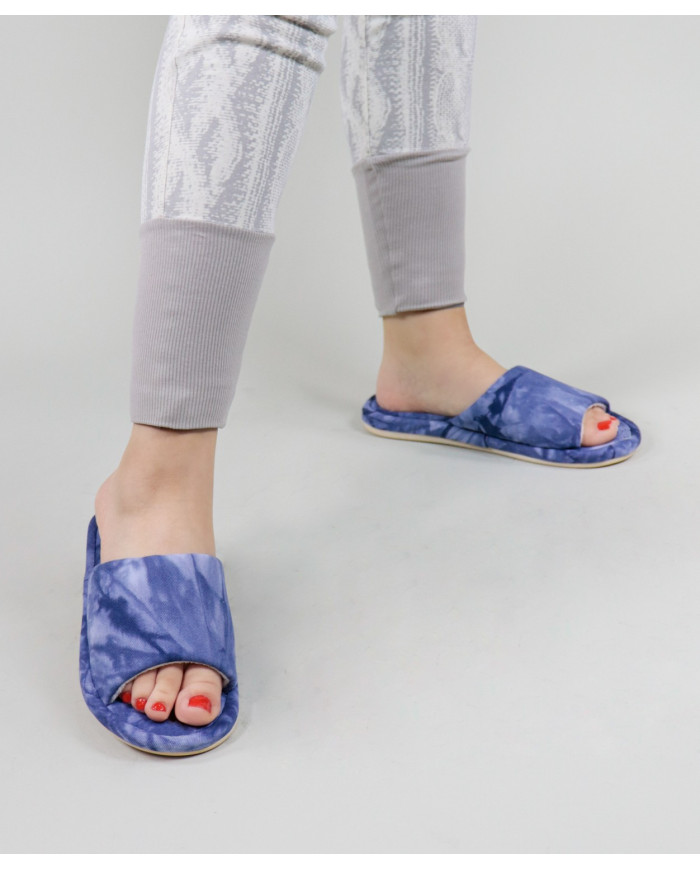 Blue DeFonseca de Senhora Bedroom Slippers Open to the Front