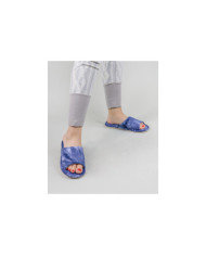Blue DeFonseca de Senhora Bedroom Slippers Open to the Front
