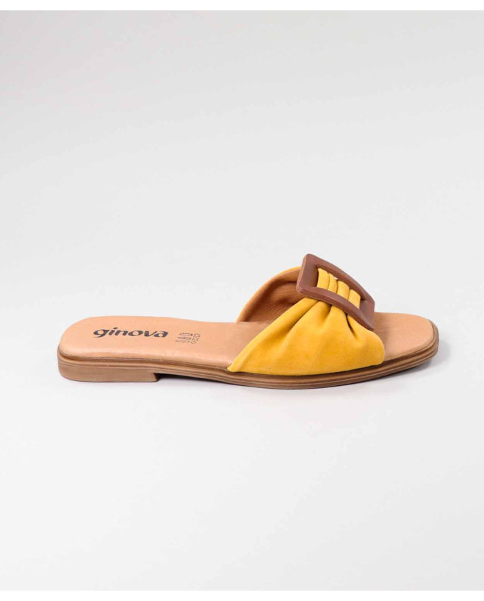 Pantuflas Ginova de Mujer con Apliques de Piel