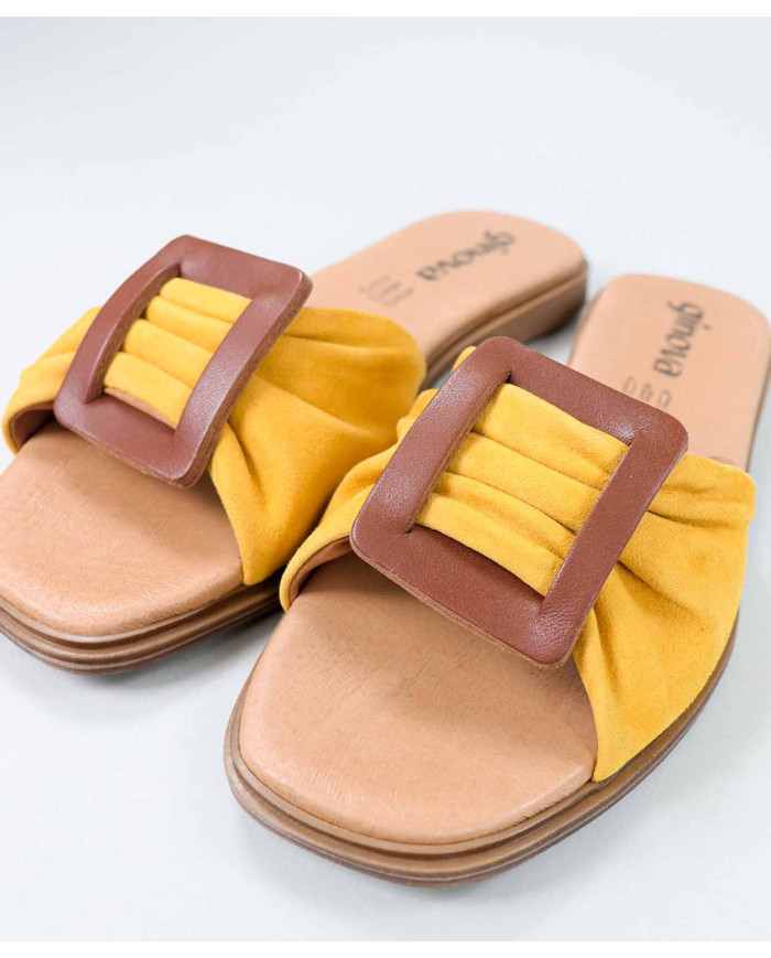 Pantuflas Ginova de Mujer con Apliques de Piel