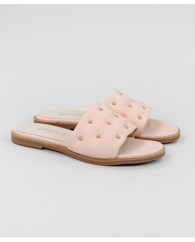 Chanclas de Mujer Ginova con Adornos Dorados