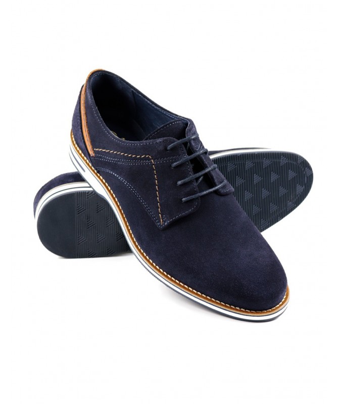 Sapatos de Homem Azuis Ginova de Camurça