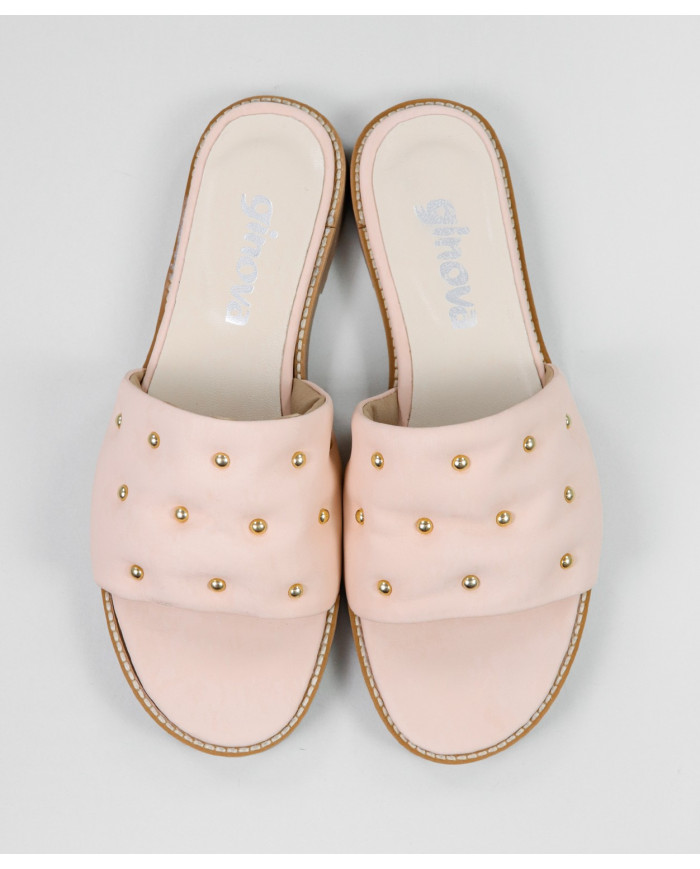 Chanclas de Mujer Ginova con Adornos Dorados