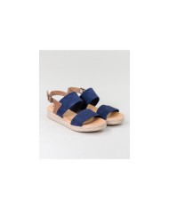 Blue sandals of Lady Ginova with Strips