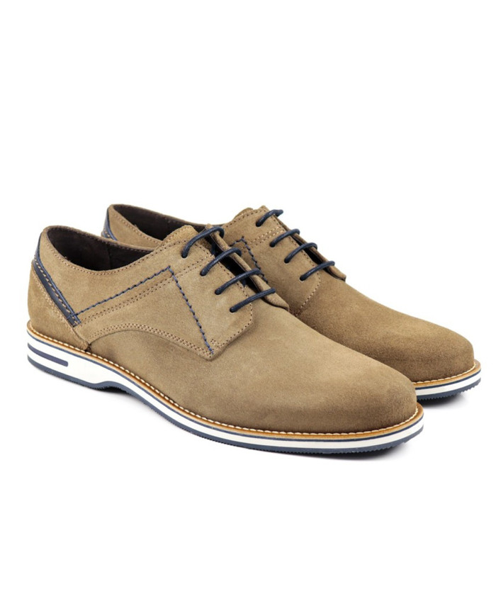 Sapatos de Homem em Taupe Ginova de Camurça