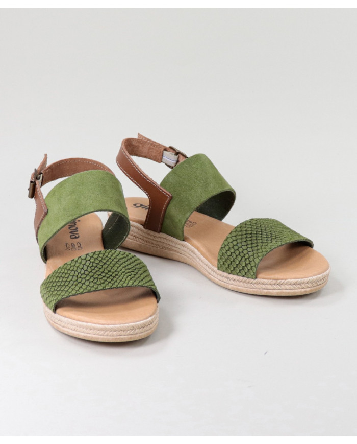 Taupe de Senhora Ginova sandals with Tiras