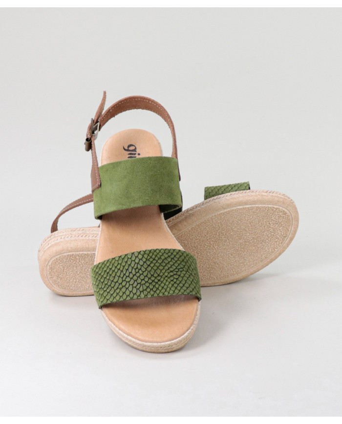 Taupe de Senhora Ginova sandals with Tiras