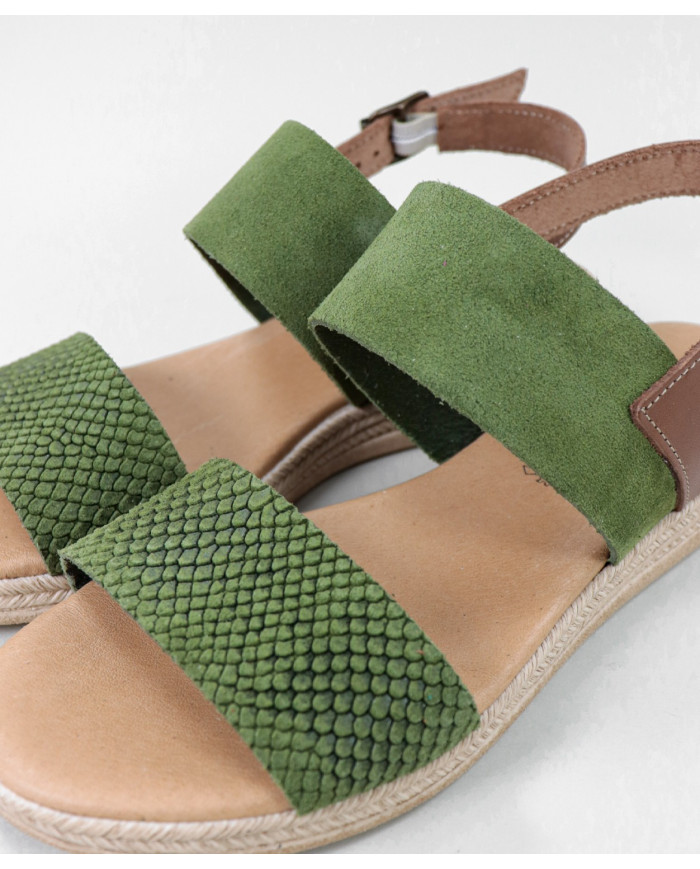 Taupe de Senhora Ginova sandals with Tiras