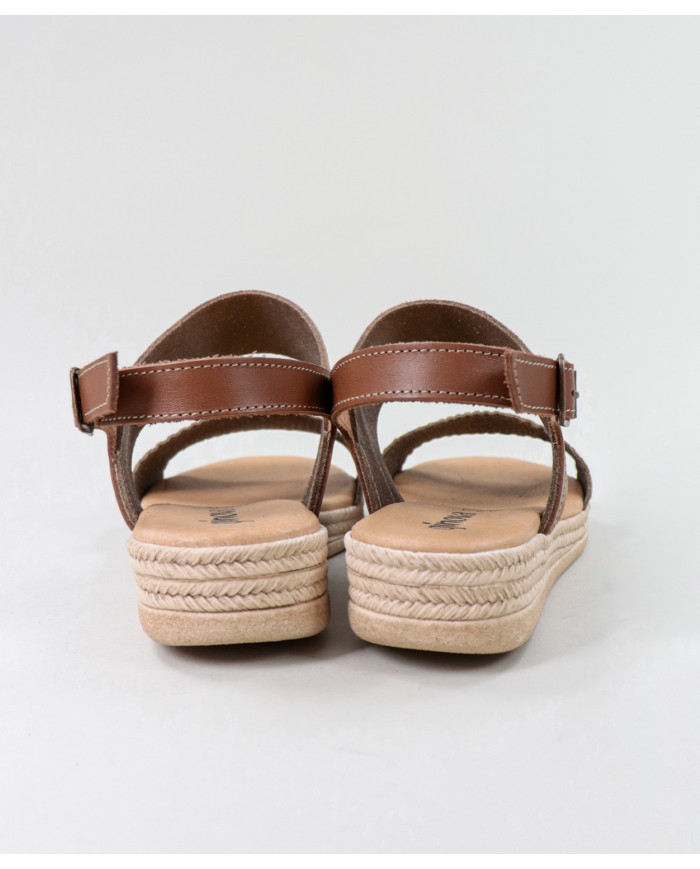 Taupe de Senhora Ginova sandals with Tiras