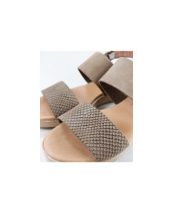 Taupe de Senhora Ginova sandals with Tiras