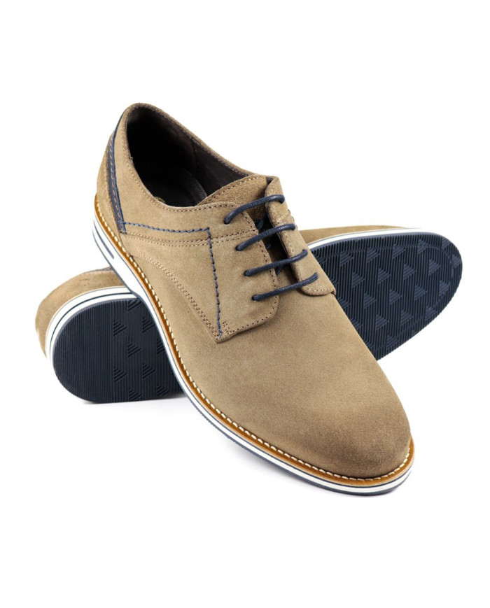 Sapatos de Homem em Taupe Ginova de Camurça