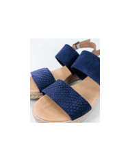 Blue sandals of Lady Ginova with Strips
