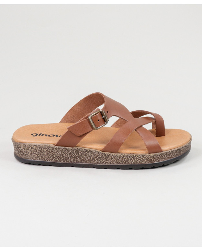 Camel de Senhora Ginova Slippers with Buckle
