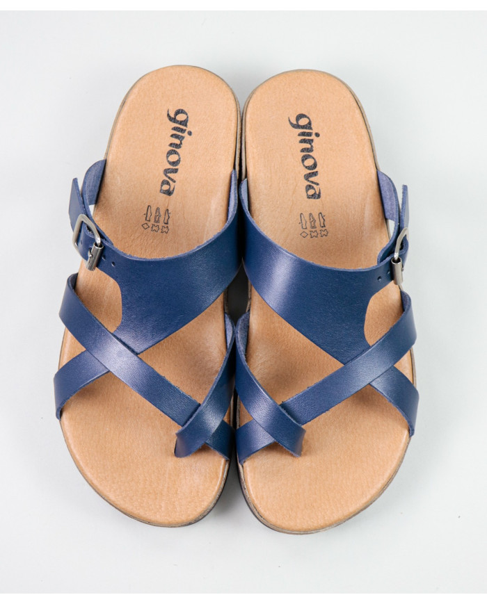 Blue Slippers of Lady Ginova with Buckle