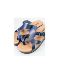 Blue Slippers of Lady Ginova with Buckle