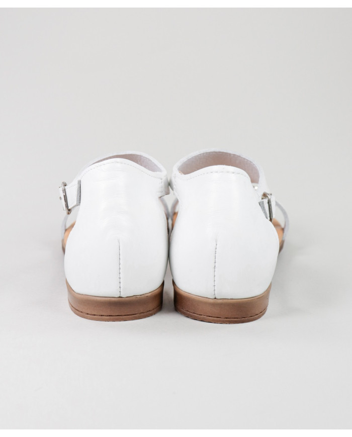 Lady Ginova White Sandals Adjustable