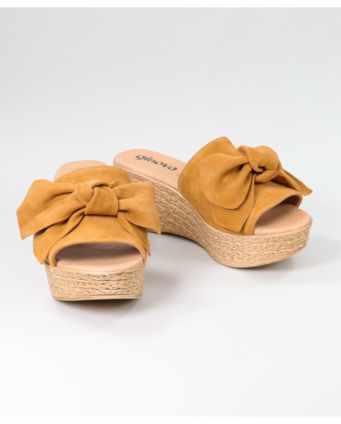 Lady's Slippers with Ribbon Wedge