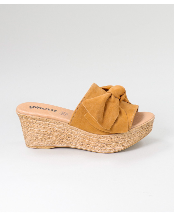 Lady's Slippers with Ribbon Wedge