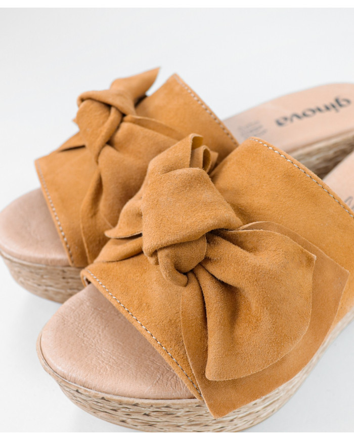 Lady's Slippers with Ribbon Wedge