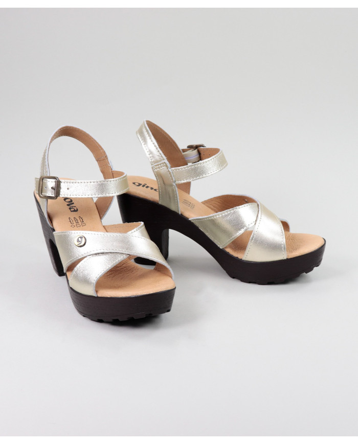 Sandália Compensada de Senhora Ginova