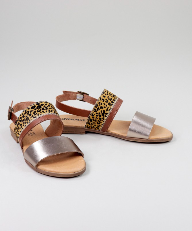 Sandálias Leopardo de Senhora Ginova