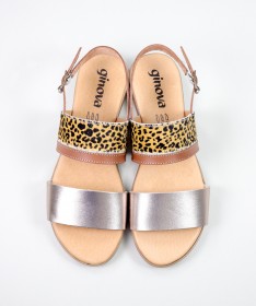 Sandálias Leopardo de Senhora Ginova