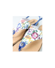 Lady Ginova Sandals with Floral Pattern