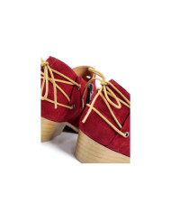 Botins de Senhora Vermelhos Ginova com Atacador Atrás