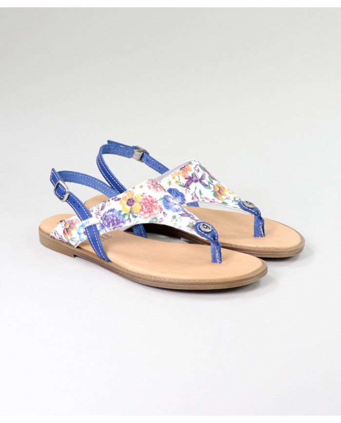 Lady Ginova Sandals with Floral Pattern