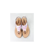 Lady Ginova Sandals with Floral Pattern