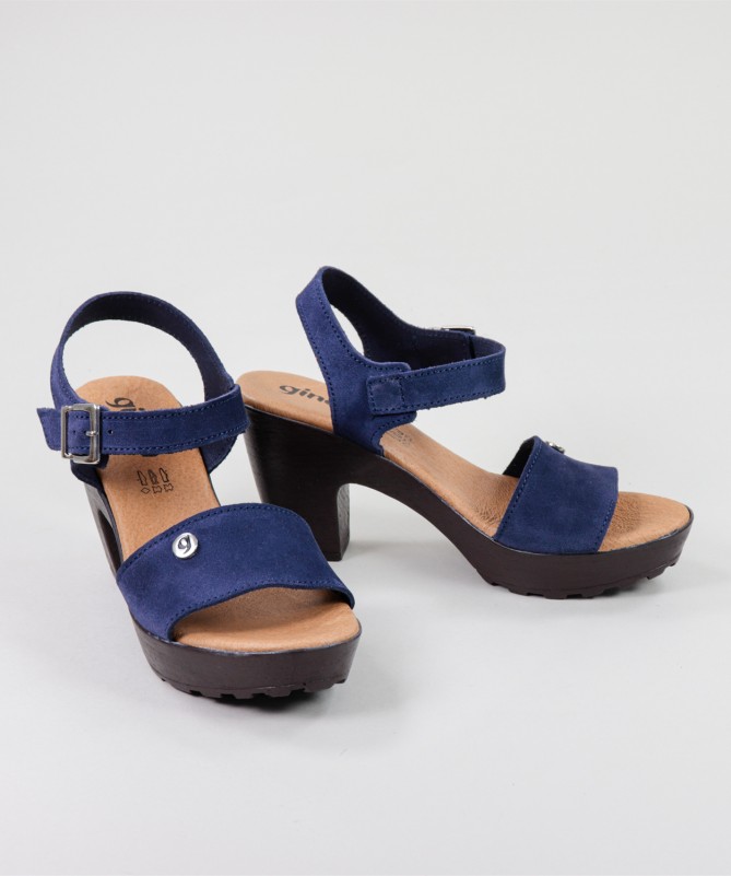 Sandálias Azuis de Senhora Ginova Ajustáveis