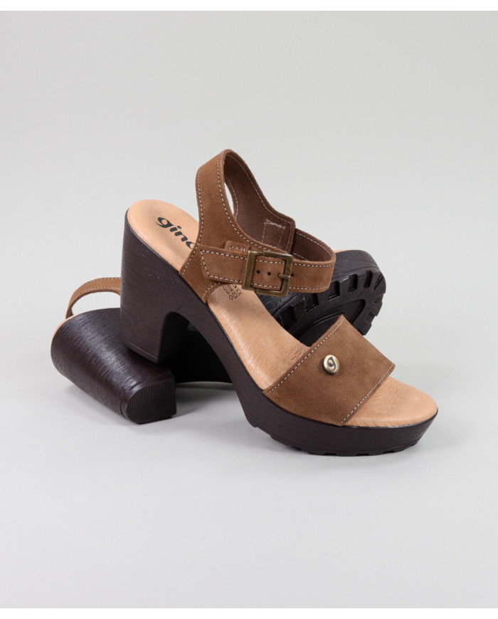 Camel de Senhora Ginova Sandals Adjustable