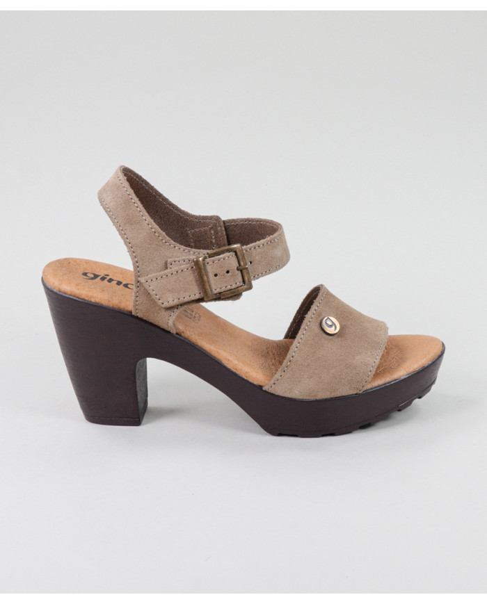 Sandals Taupe by Senhora Ginova Adjustable