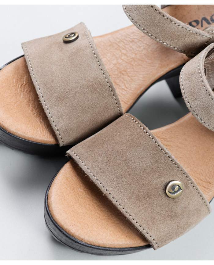 Sandals Taupe by Senhora Ginova Adjustable