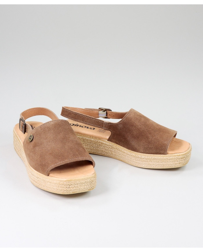 Sandals in Camurça with Ladies' Wedge Ginova