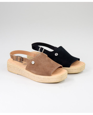 Sandals in Camurça with Ladies' Wedge Ginova