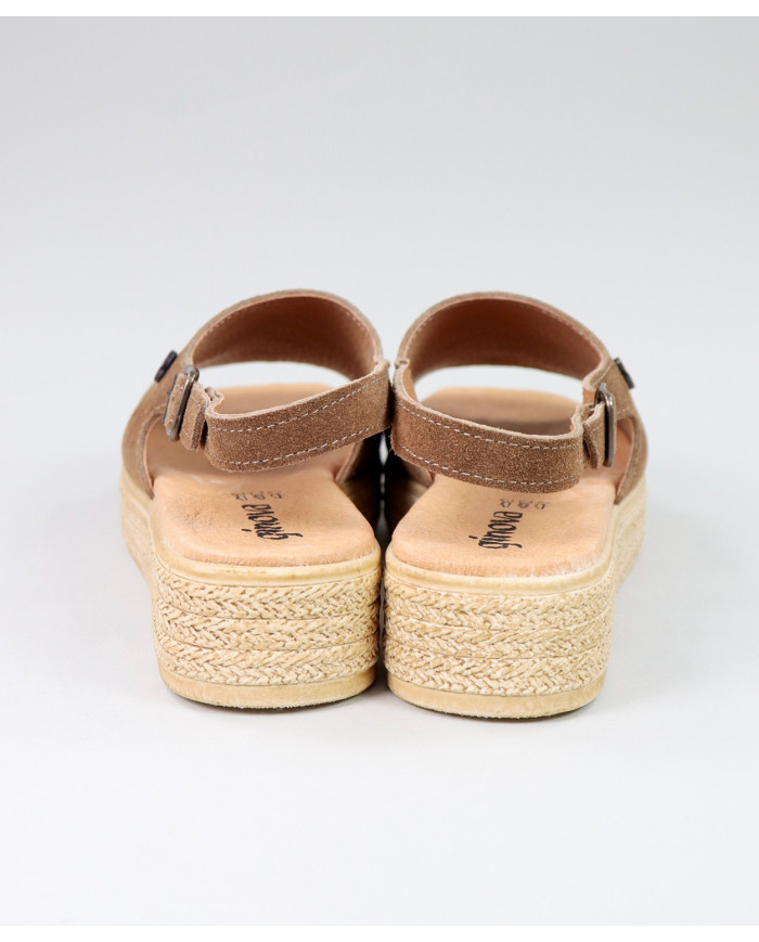 Sandalias en Camurça con Wedge Ginova