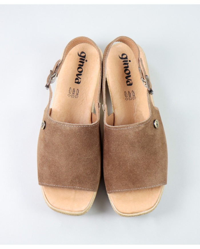 Sandalias en Camurça con Wedge Ginova