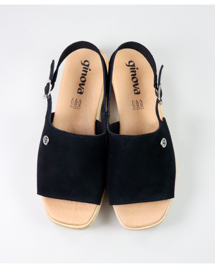 Sandals in Camurça with Ladies' Wedge Ginova