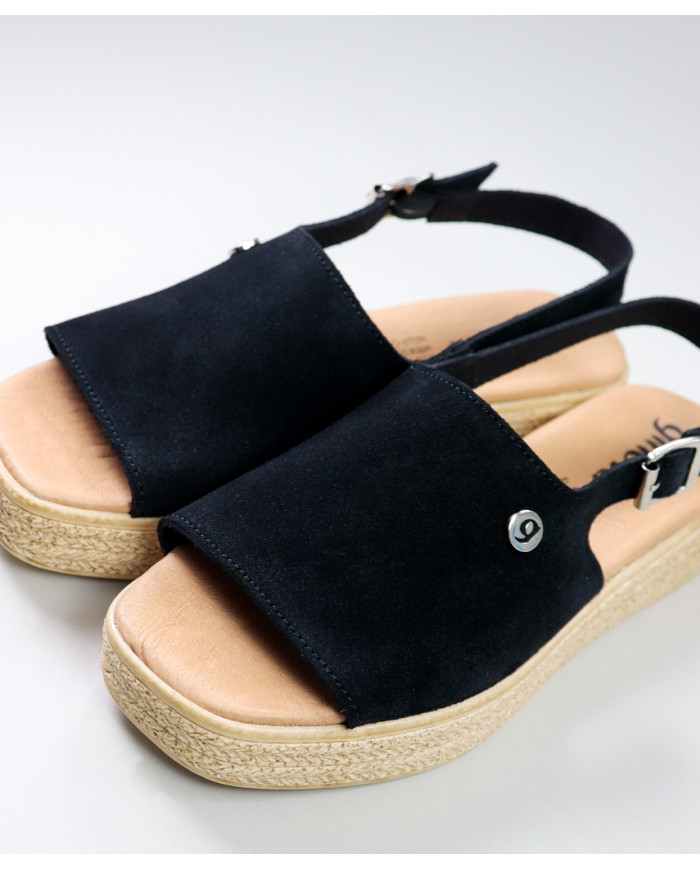 Sandalias en Camurça con Wedge Ginova