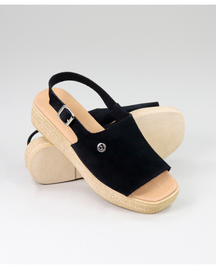 Sandals in Camurça with Ladies' Wedge Ginova