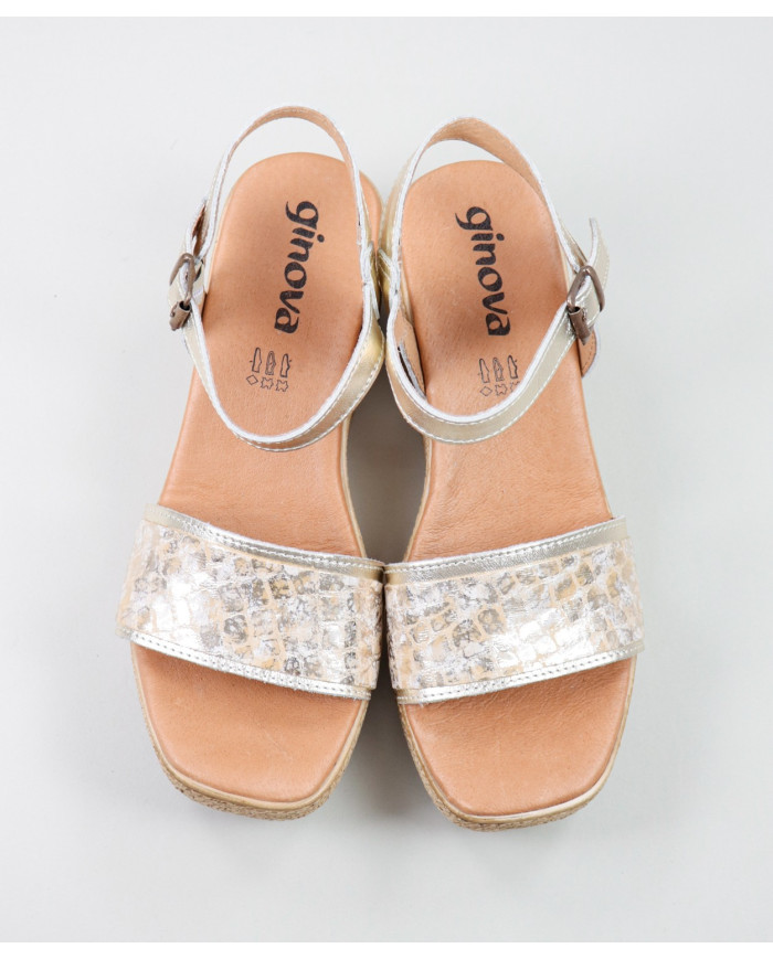 Sandalias de Senhora Ginova con cinta grabada