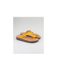 Yellow Slippers of Lady Ginova with Flower Decorative