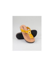 Yellow Slippers of Lady Ginova with Flower Decorative