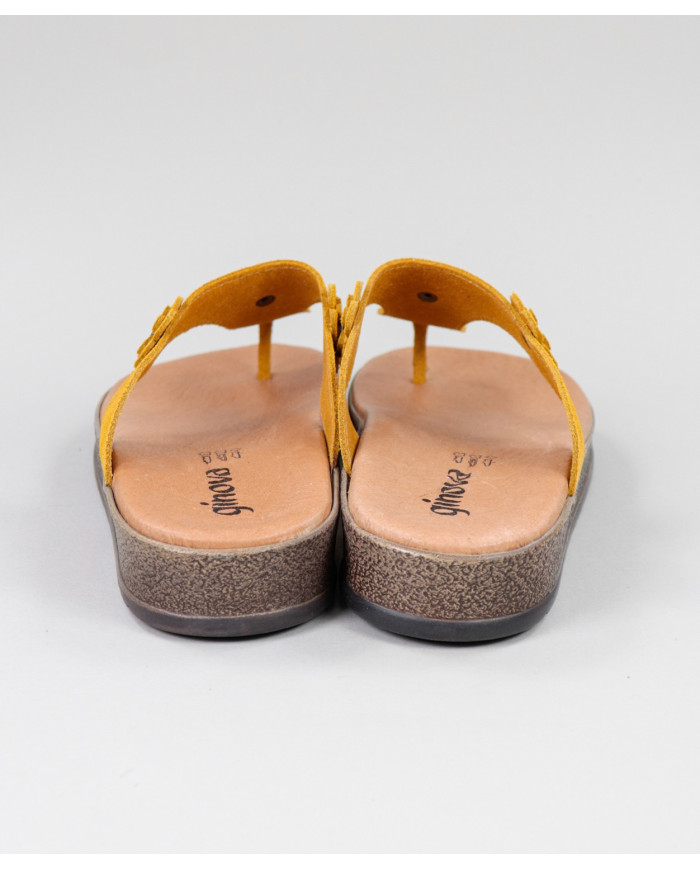 Yellow Slippers of Lady Ginova with Flower Decorative