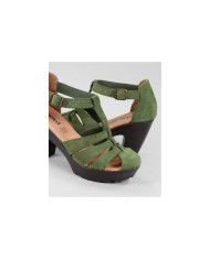 Green Sandals by Senhora Ginova in Camurça