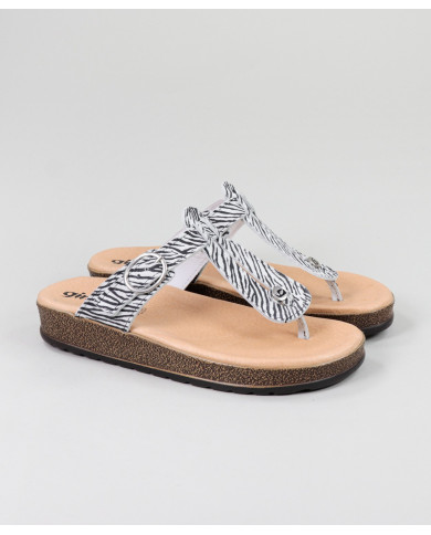 Zebra Flip Flip Flip Flops by Mistress Ginova